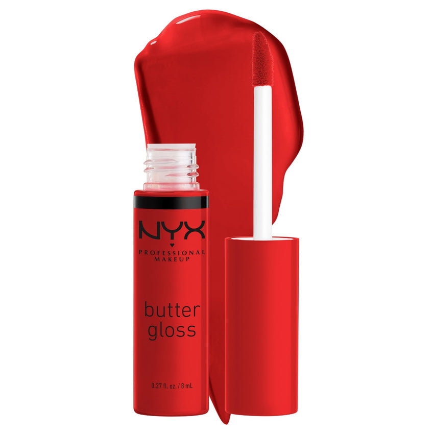 NYX PROFESSIONAL MAKEUP Butter Gloss, Non - Sticky Lip Gloss - Sugar Glass ,Clear - 7DAY'S