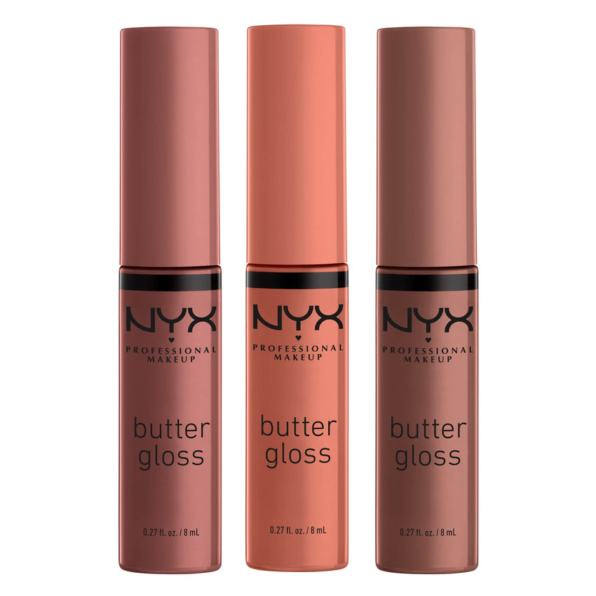 NYX PROFESSIONAL MAKEUP Butter Gloss, Non - Sticky Lip Gloss - Sugar Glass ,Clear - 7DAY'S