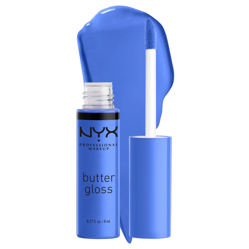 NYX PROFESSIONAL MAKEUP Butter Gloss, Non - Sticky Lip Gloss - Sugar Glass ,Clear - 7DAY'S