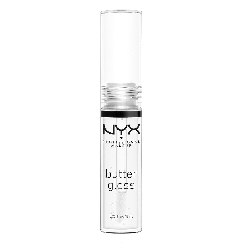 NYX PROFESSIONAL MAKEUP Butter Gloss, Non - Sticky Lip Gloss - Sugar Glass ,Clear - 7DAY'S