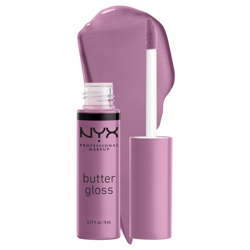 NYX PROFESSIONAL MAKEUP Butter Gloss, Non - Sticky Lip Gloss - Sugar Glass ,Clear - 7DAY'S