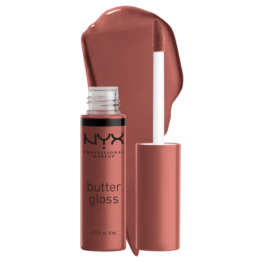 NYX PROFESSIONAL MAKEUP Butter Gloss, Non - Sticky Lip Gloss - Sugar Glass ,Clear - 7DAY'S