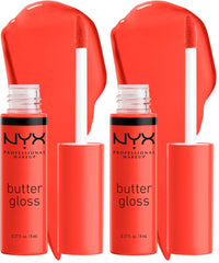 NYX PROFESSIONAL MAKEUP Butter Gloss, Non - Sticky Lip Gloss - Sugar Glass ,Clear - 7DAY'S