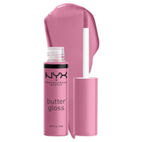 NYX PROFESSIONAL MAKEUP Butter Gloss, Non - Sticky Lip Gloss - Sugar Glass ,Clear - 7DAY'S