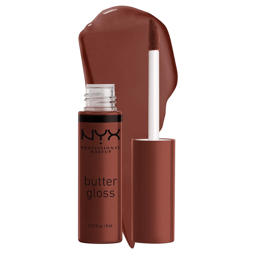 NYX PROFESSIONAL MAKEUP Butter Gloss, Non - Sticky Lip Gloss - Sugar Glass ,Clear - 7DAY'S