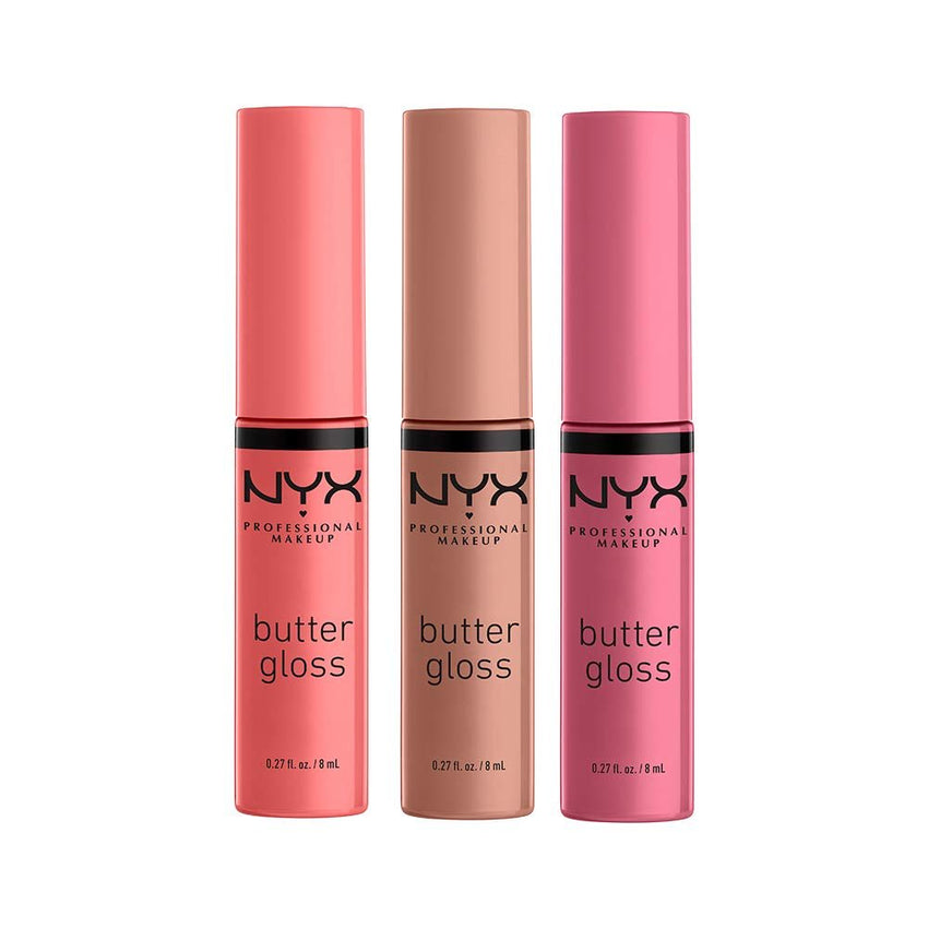 NYX PROFESSIONAL MAKEUP Butter Gloss, Non - Sticky Lip Gloss - Sugar Glass ,Clear - 7DAY'S