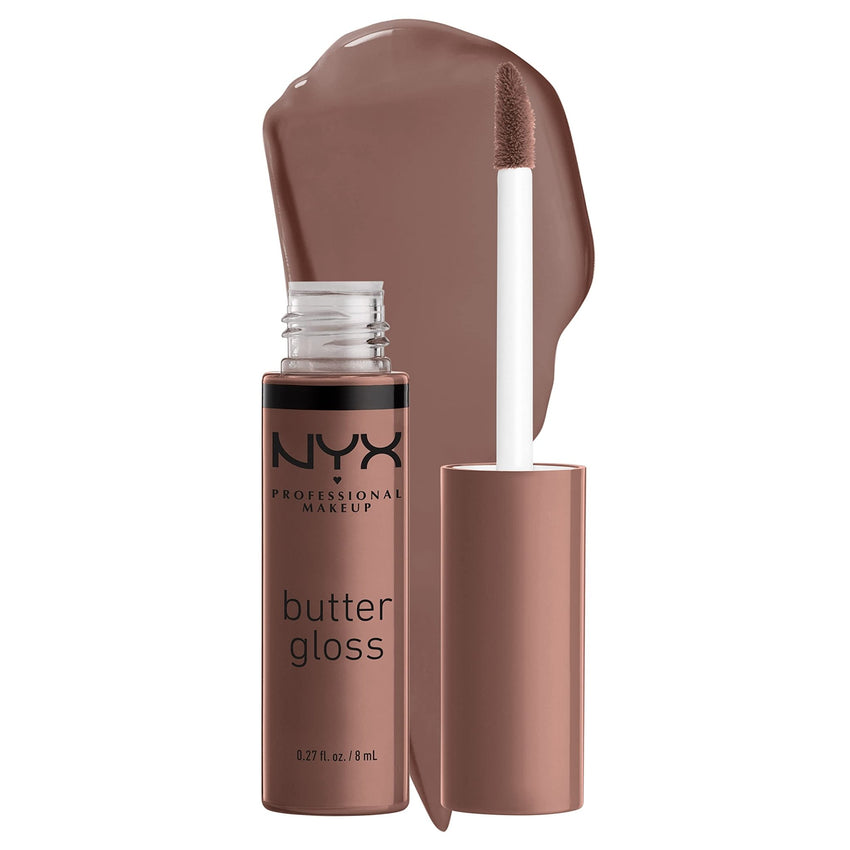 NYX PROFESSIONAL MAKEUP Butter Gloss, Non - Sticky Lip Gloss - Sugar Glass ,Clear - 7DAY'S