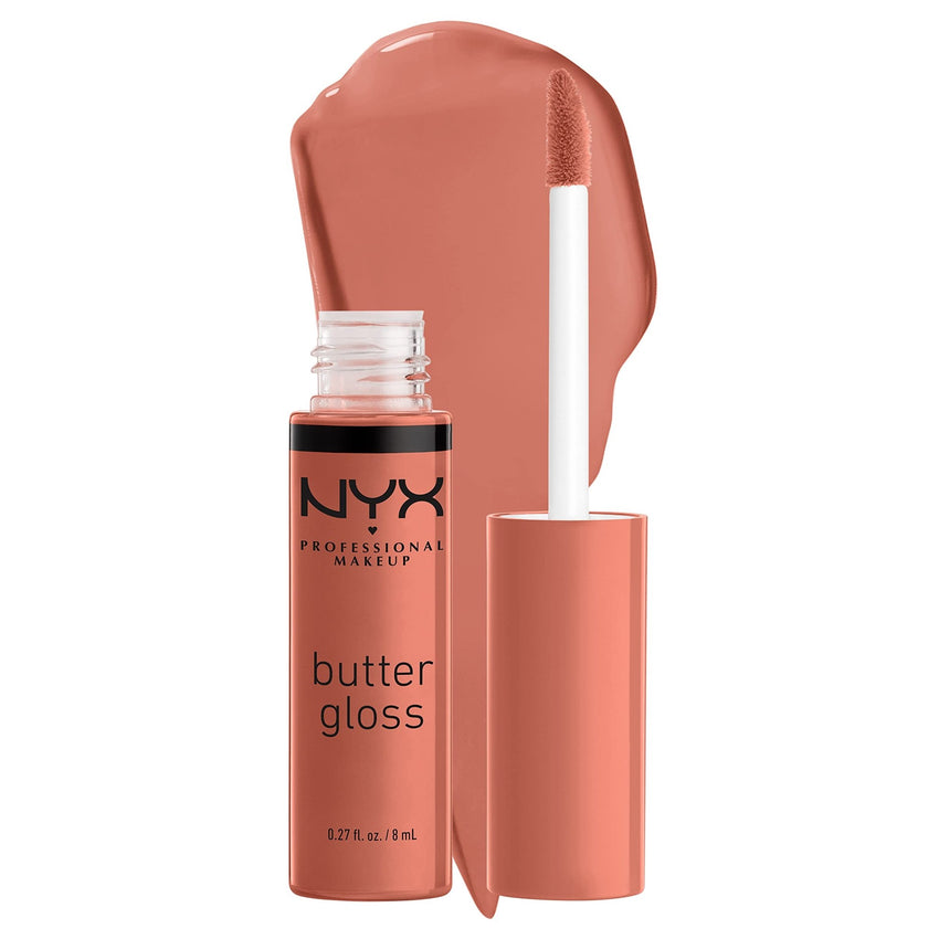 NYX PROFESSIONAL MAKEUP Butter Gloss, Non - Sticky Lip Gloss - Sugar Glass ,Clear - 7DAY'S