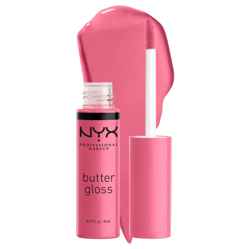 NYX PROFESSIONAL MAKEUP Butter Gloss, Non - Sticky Lip Gloss - Sugar Glass ,Clear - 7DAY'S