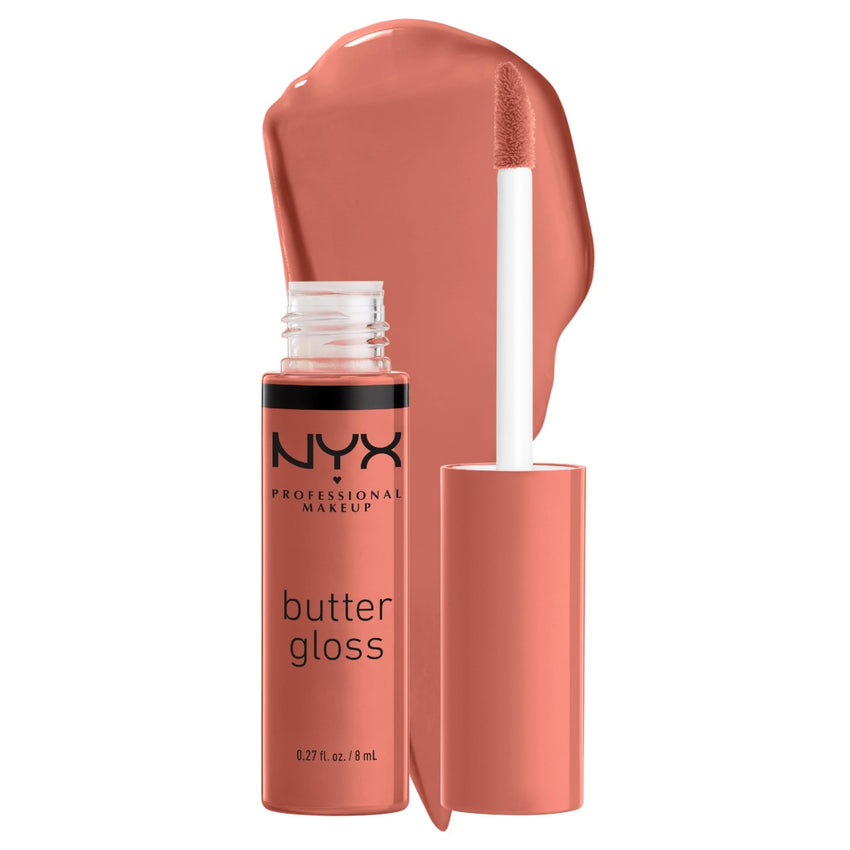 NYX PROFESSIONAL MAKEUP Butter Gloss, Non - Sticky Lip Gloss - Sugar Glass ,Clear - 7DAY'S