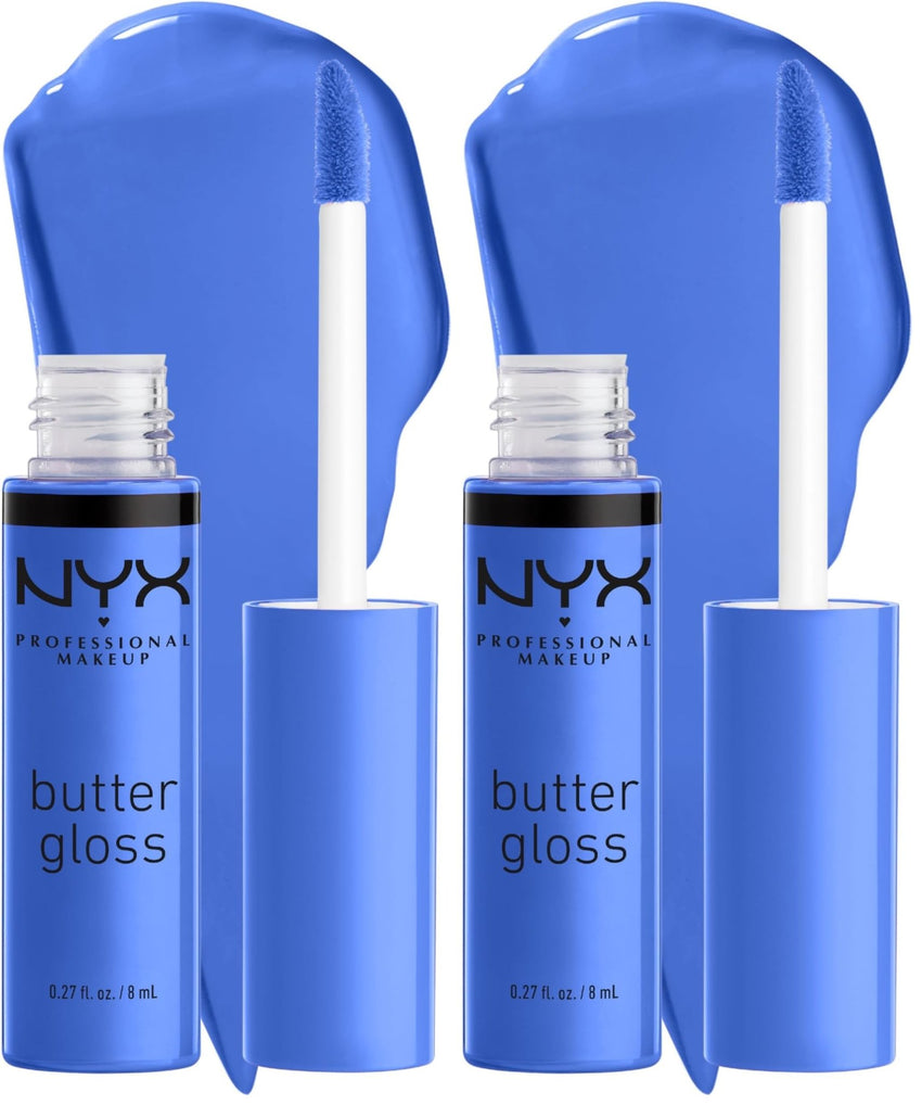 NYX PROFESSIONAL MAKEUP Butter Gloss, Non - Sticky Lip Gloss - Sugar Glass ,Clear - 7DAY'S