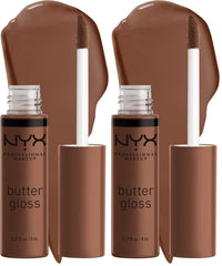 NYX PROFESSIONAL MAKEUP Butter Gloss, Non - Sticky Lip Gloss - Sugar Glass ,Clear - 7DAY'S