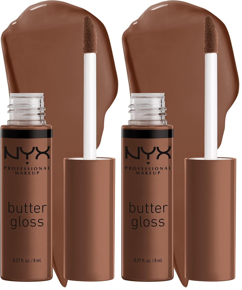 NYX PROFESSIONAL MAKEUP Butter Gloss, Non - Sticky Lip Gloss - Sugar Glass ,Clear - 7DAY'S