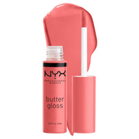 NYX PROFESSIONAL MAKEUP Butter Gloss, Non - Sticky Lip Gloss - Sugar Glass ,Clear - 7DAY'S
