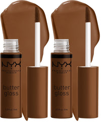 NYX PROFESSIONAL MAKEUP Butter Gloss, Non - Sticky Lip Gloss - Sugar Glass ,Clear - 7DAY'S
