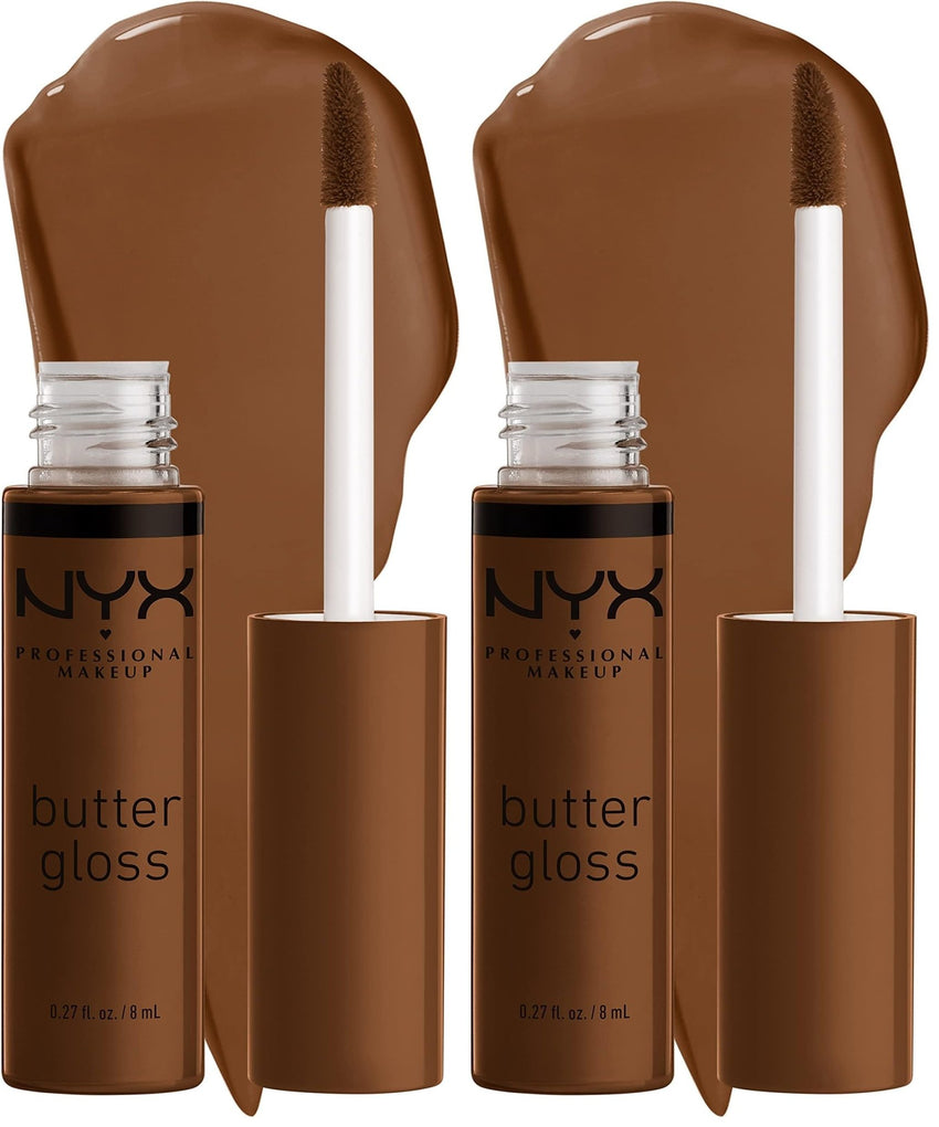 NYX PROFESSIONAL MAKEUP Butter Gloss, Non - Sticky Lip Gloss - Sugar Glass ,Clear - 7DAY'S