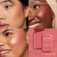 NYX PROFESSIONAL MAKEUP Buttermelt Powder Blush, Fade and Transfer - Resistant Blush, Up to 12HR Make Up Wear, Vegan Formula - Butta Together - 7DAY'S