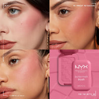 NYX PROFESSIONAL MAKEUP Buttermelt Powder Blush, Fade and Transfer - Resistant Blush, Up to 12HR Make Up Wear, Vegan Formula - Butta Together - 7DAY'S