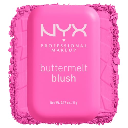 NYX PROFESSIONAL MAKEUP Buttermelt Powder Blush, Fade and Transfer - Resistant Blush, Up to 12HR Make Up Wear, Vegan Formula - Butta Together - 7DAY'S