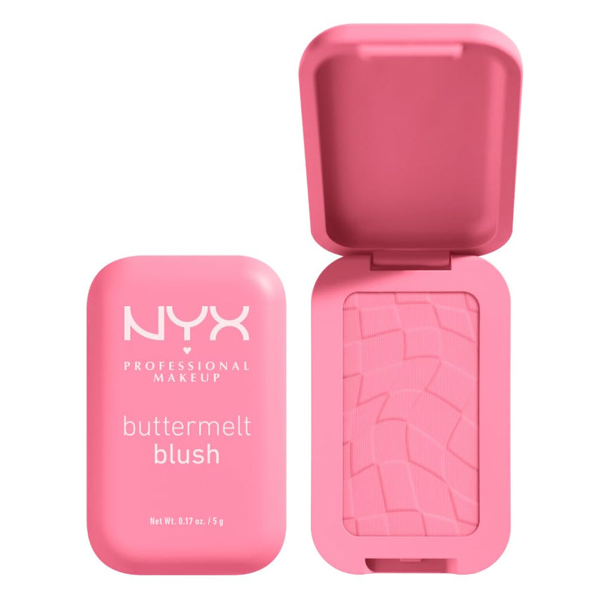 NYX PROFESSIONAL MAKEUP Buttermelt Powder Blush, Fade and Transfer - Resistant Blush, Up to 12HR Make Up Wear, Vegan Formula - Butta Together - 7DAY'S