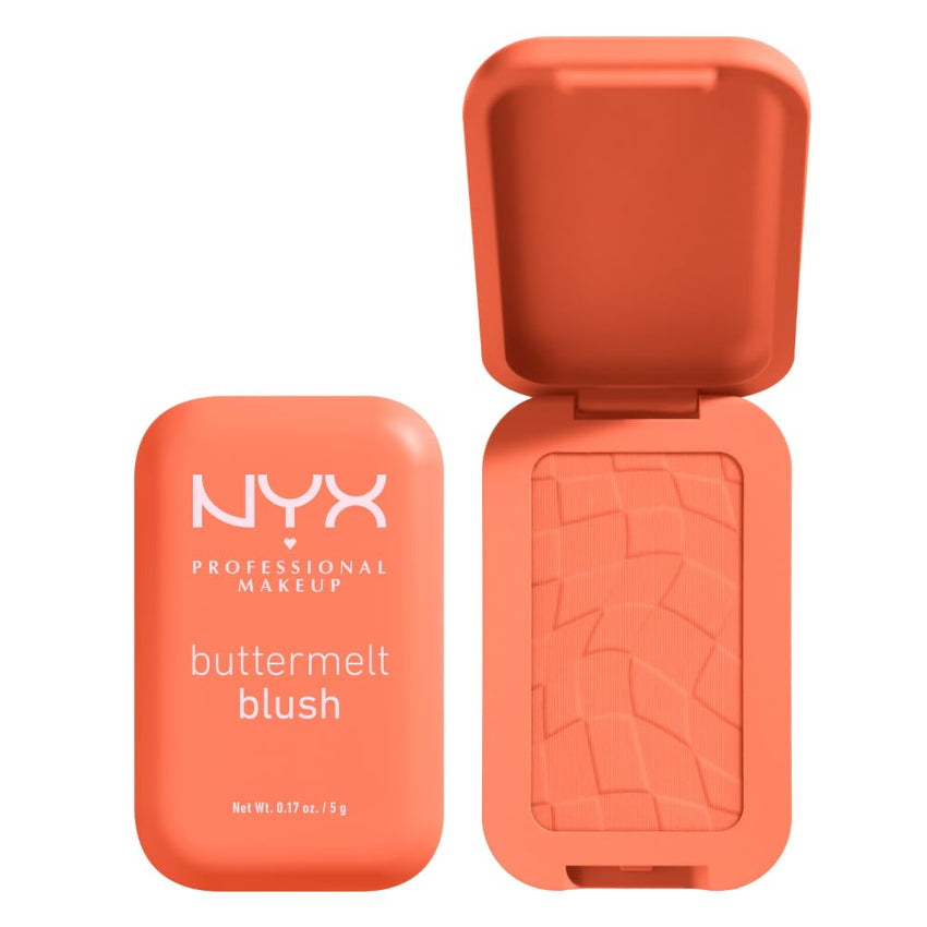 NYX PROFESSIONAL MAKEUP Buttermelt Powder Blush, Fade and Transfer - Resistant Blush, Up to 12HR Make Up Wear, Vegan Formula - Butta Together - 7DAY'S
