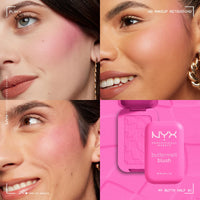 NYX PROFESSIONAL MAKEUP Buttermelt Powder Blush, Fade and Transfer - Resistant Blush, Up to 12HR Make Up Wear, Vegan Formula - Butta Together - 7DAY'S