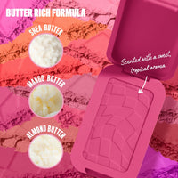 NYX PROFESSIONAL MAKEUP Buttermelt Powder Blush, Fade and Transfer - Resistant Blush, Up to 12HR Make Up Wear, Vegan Formula - Butta Together - 7DAY'S