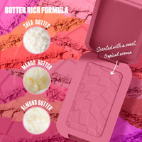 NYX PROFESSIONAL MAKEUP Buttermelt Powder Blush, Fade and Transfer - Resistant Blush, Up to 12HR Make Up Wear, Vegan Formula - Butta Together - 7DAY'S