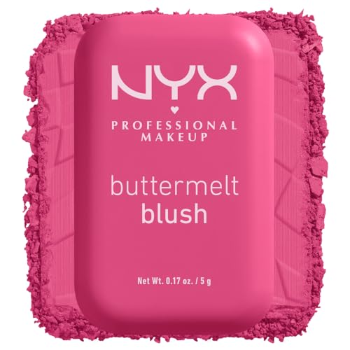 NYX PROFESSIONAL MAKEUP Buttermelt Powder Blush, Fade and Transfer - Resistant Blush, Up to 12HR Make Up Wear, Vegan Formula - Butta Together - 7DAY'S