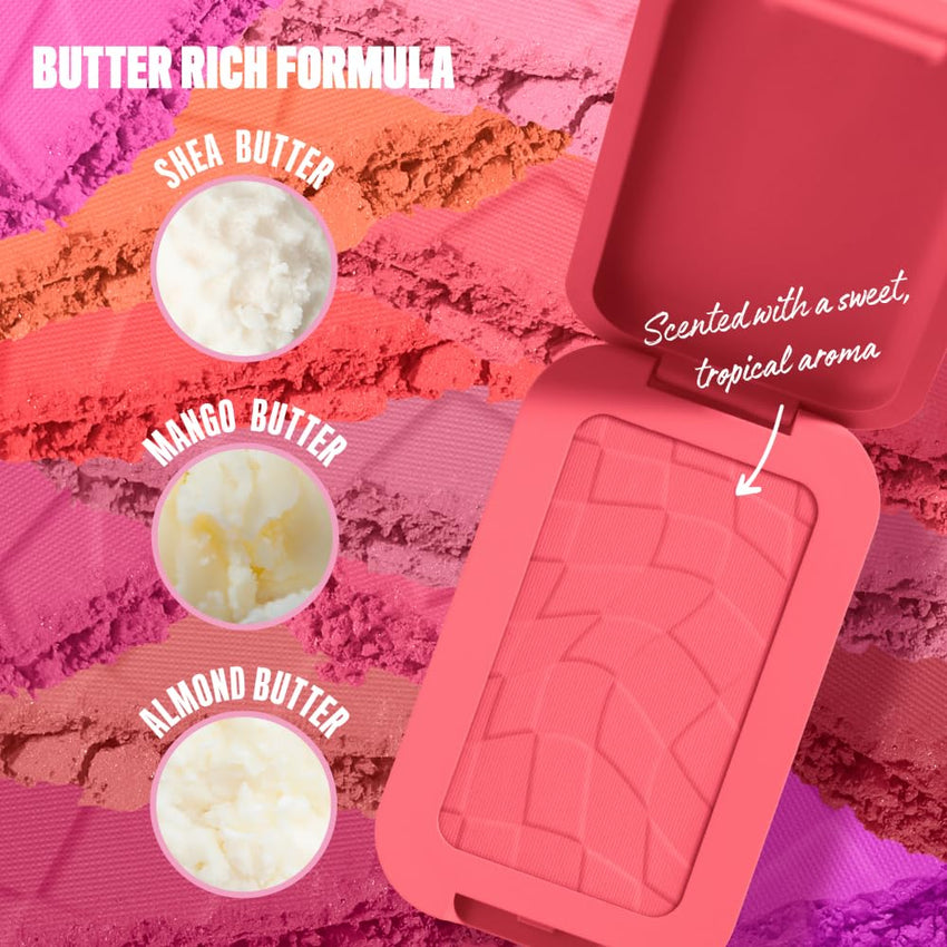 NYX PROFESSIONAL MAKEUP Buttermelt Powder Blush, Fade and Transfer - Resistant Blush, Up to 12HR Make Up Wear, Vegan Formula - Butta Together - 7DAY'S