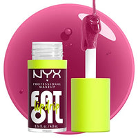NYX PROFESSIONAL MAKEUP Fat Oil Lip Drip, Moisturizing Lip Oil Gloss, Vegan Tinted Formula, Up to 12 HR Hydration - Missed Call (Sheer Pink) - 7DAY'S