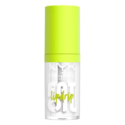 NYX PROFESSIONAL MAKEUP Fat Oil Lip Drip, Moisturizing Lip Oil Gloss, Vegan Tinted Formula, Up to 12 HR Hydration - Missed Call (Sheer Pink) - 7DAY'S