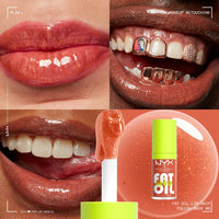 NYX PROFESSIONAL MAKEUP Fat Oil Lip Drip, Moisturizing Lip Oil Gloss, Vegan Tinted Formula, Up to 12 HR Hydration - Missed Call (Sheer Pink) - 7DAY'S