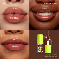 NYX PROFESSIONAL MAKEUP Fat Oil Lip Drip, Moisturizing Lip Oil Gloss, Vegan Tinted Formula, Up to 12 HR Hydration - Missed Call (Sheer Pink) - 7DAY'S