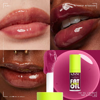 NYX PROFESSIONAL MAKEUP Fat Oil Lip Drip, Moisturizing Lip Oil Gloss, Vegan Tinted Formula, Up to 12 HR Hydration - Missed Call (Sheer Pink) - 7DAY'S