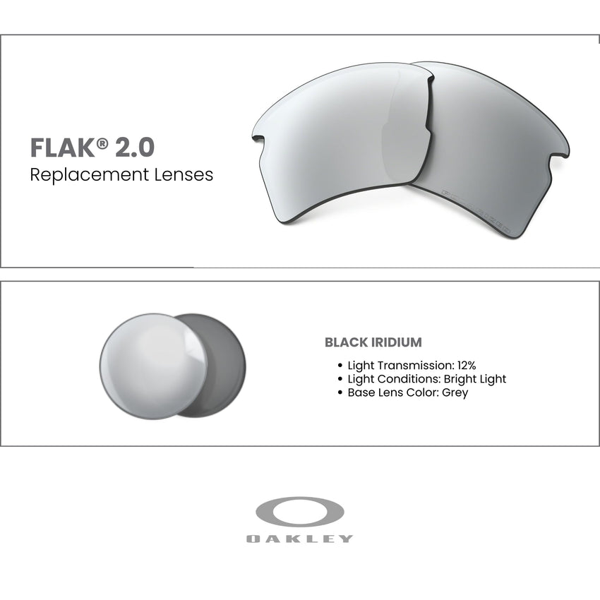 Oakley Authentic Flak 2.0 XL OO9188 Polarized REPLACEMENT Lenses +BUNDLE Bag+ BUNDLE with Designer iWear Kit - 7DAY'S