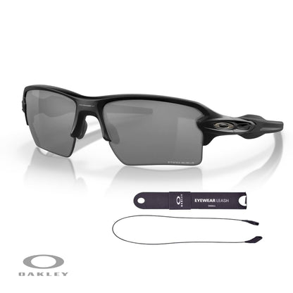 Oakley Flak 2.0 XL OO9188 Rectangle Sunglasses For Men + BUNDLE Leash + Designer iWear Care Kit - 7DAY'S