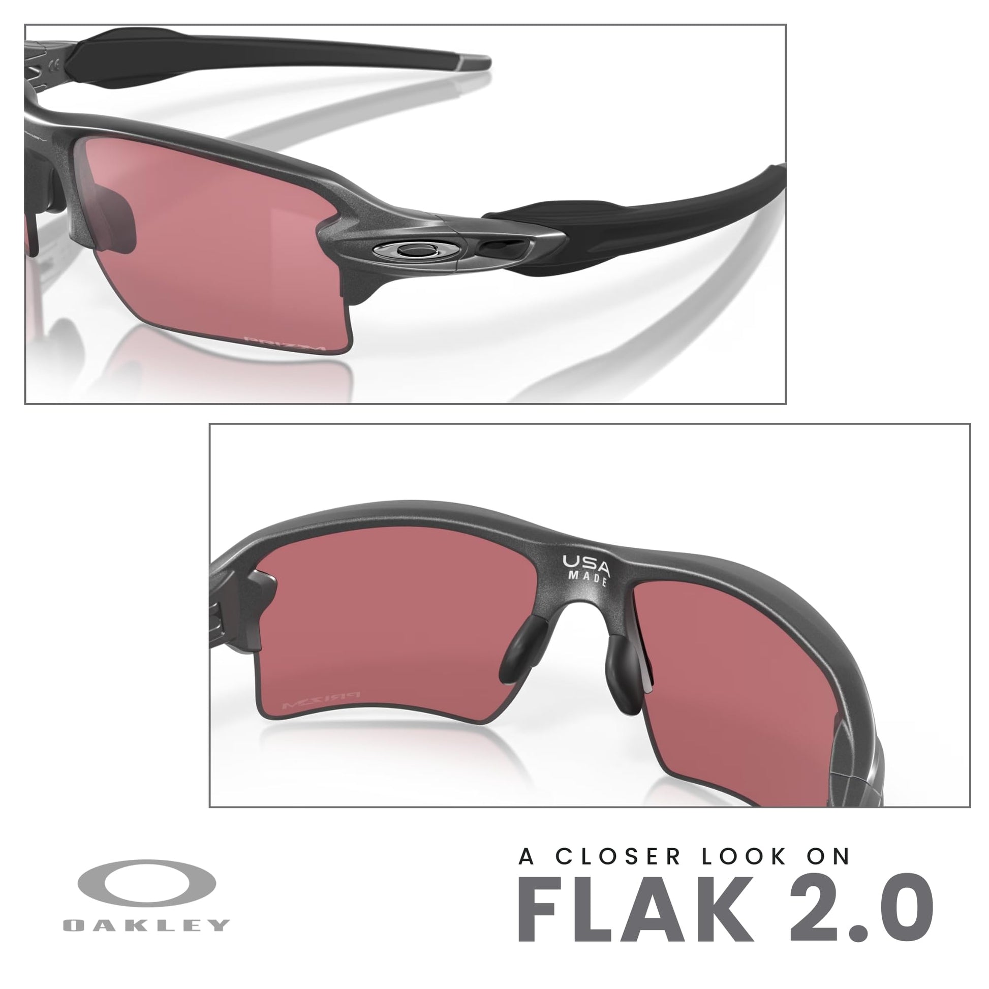 Oakley Flak 2.0 XL OO9188 Rectangle Sunglasses For Men + BUNDLE Leash + Designer iWear Care Kit - 7DAY'S