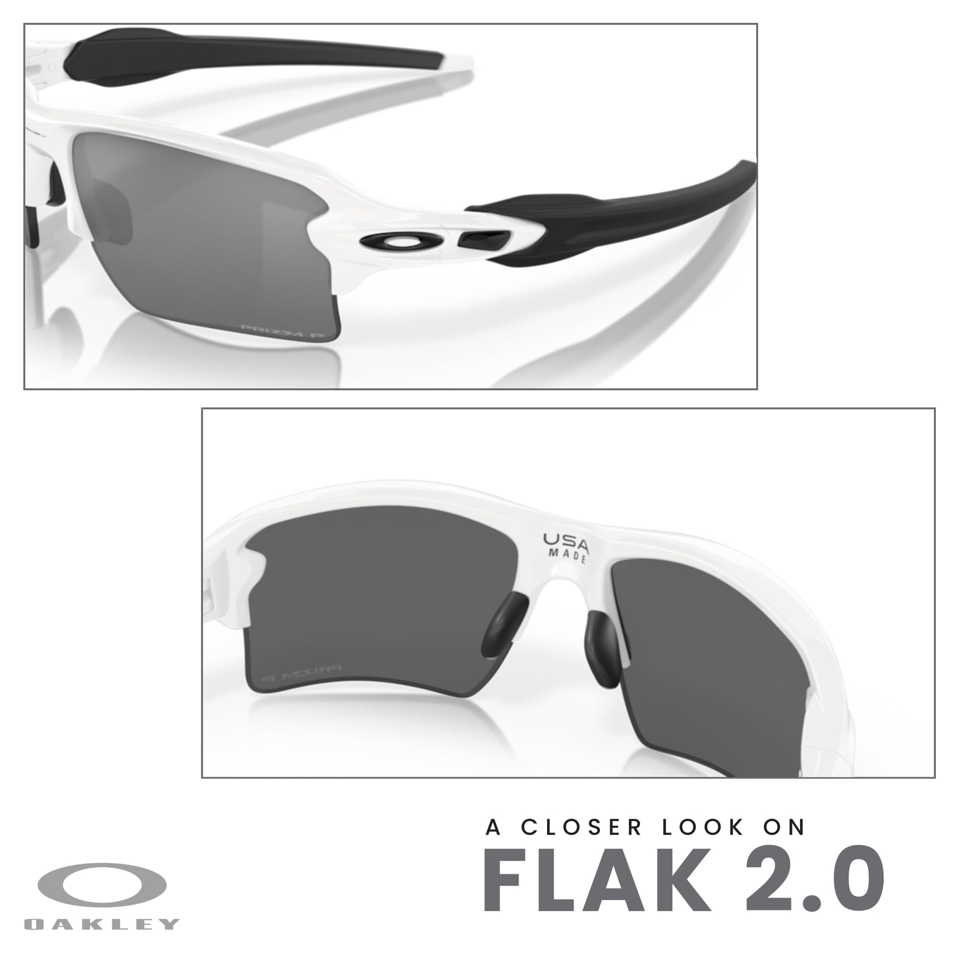 Oakley Flak 2.0 XL OO9188 Rectangle Sunglasses For Men + BUNDLE Leash + Designer iWear Care Kit - 7DAY'S