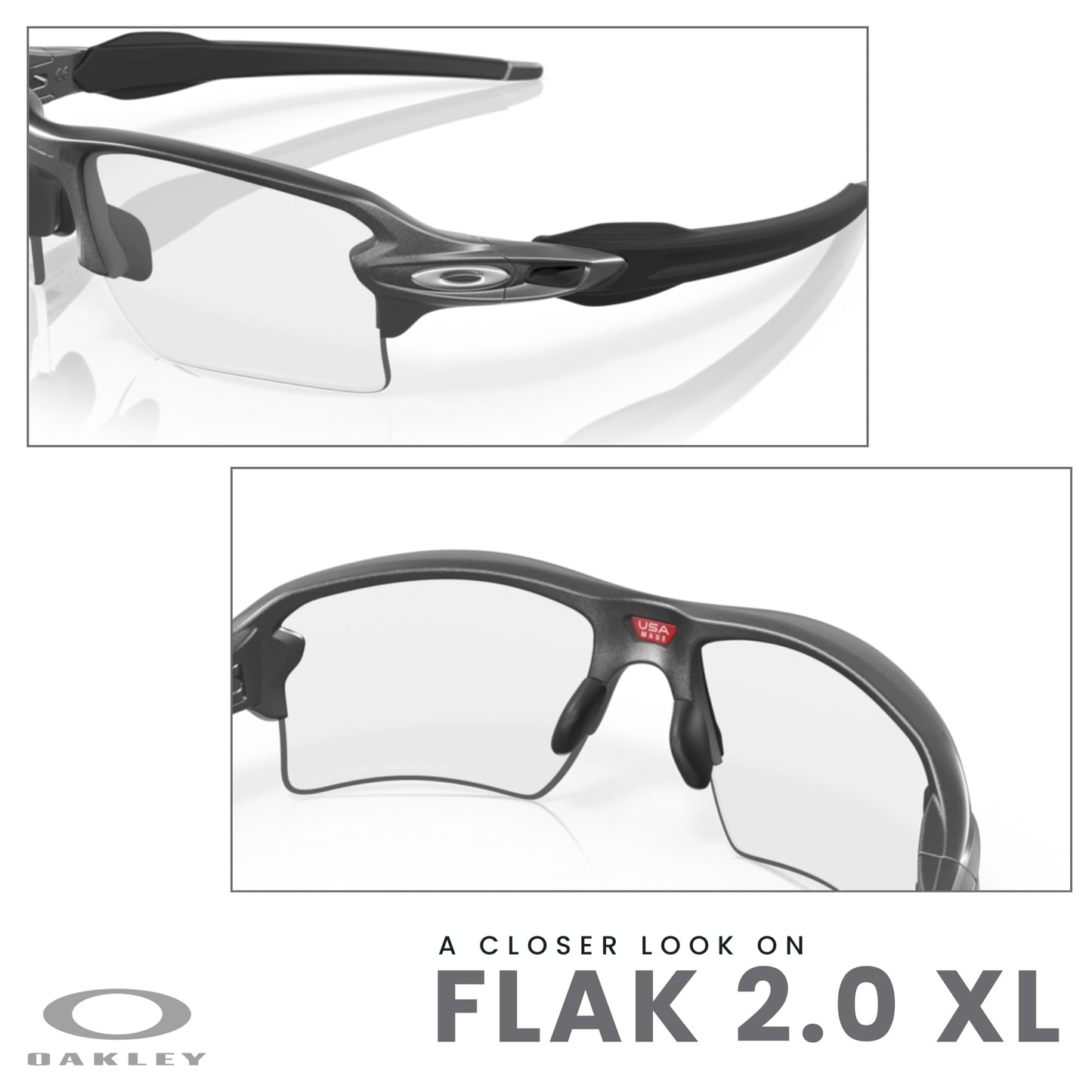 Oakley Flak 2.0 XL OO9188 Rectangle Sunglasses For Men + BUNDLE Leash + Designer iWear Care Kit - 7DAY'S