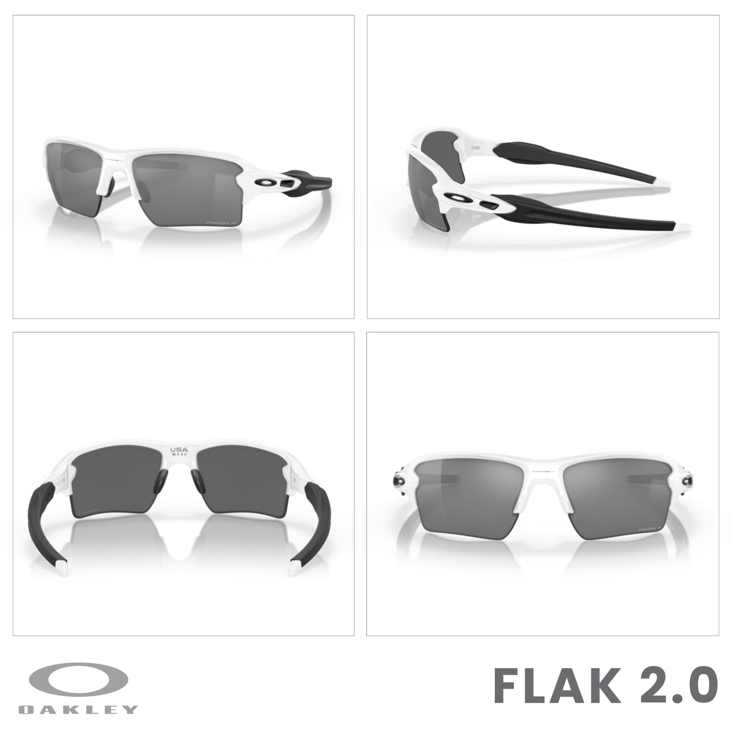 Oakley Flak 2.0 XL OO9188 Rectangle Sunglasses For Men + BUNDLE Leash + Designer iWear Care Kit - 7DAY'S