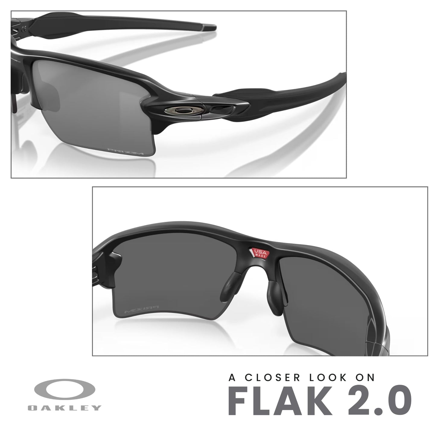 Oakley Flak 2.0 XL OO9188 Rectangle Sunglasses For Men + BUNDLE Leash + Designer iWear Care Kit - 7DAY'S