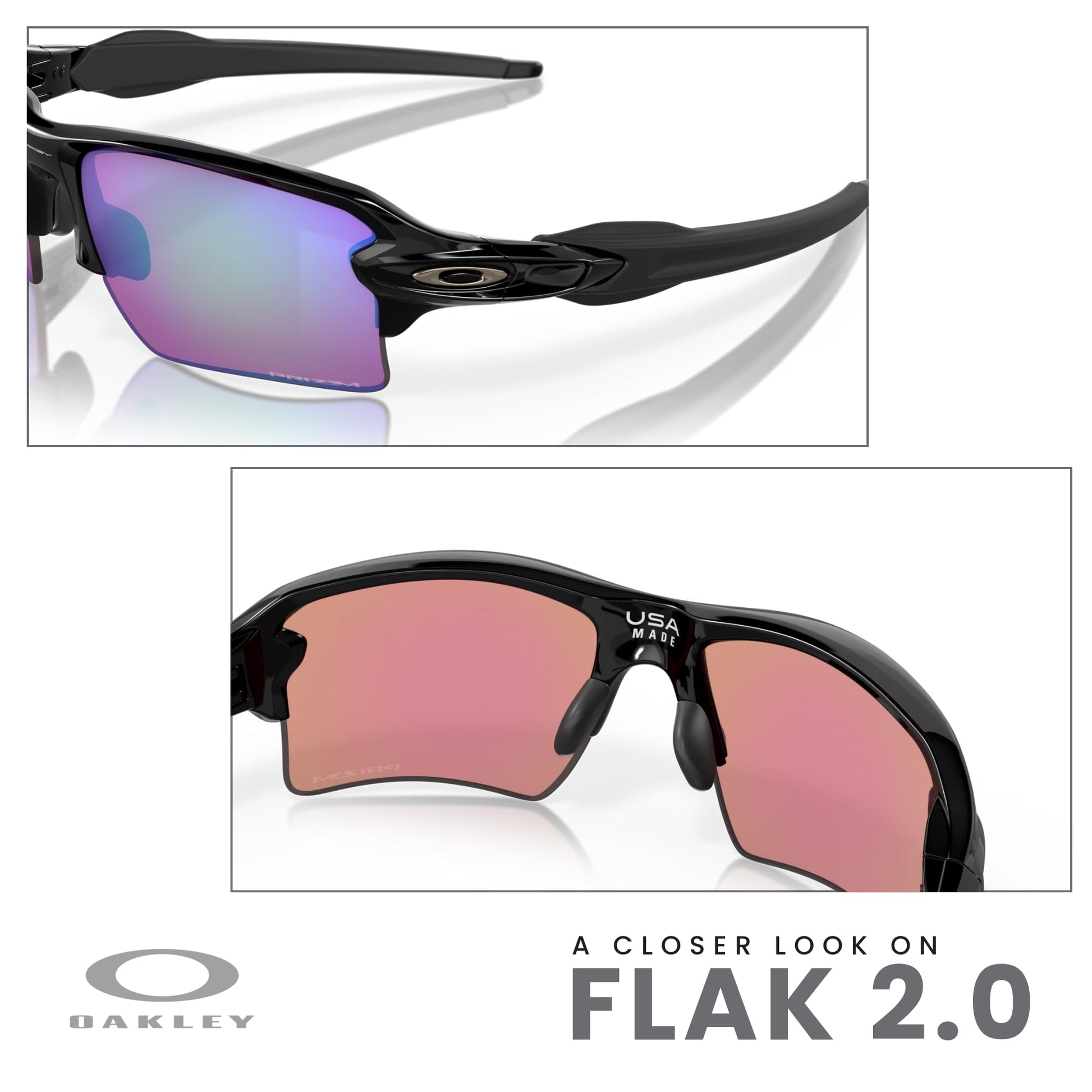 Oakley Flak 2.0 XL OO9188 Rectangle Sunglasses For Men + BUNDLE Leash + Designer iWear Care Kit - 7DAY'S