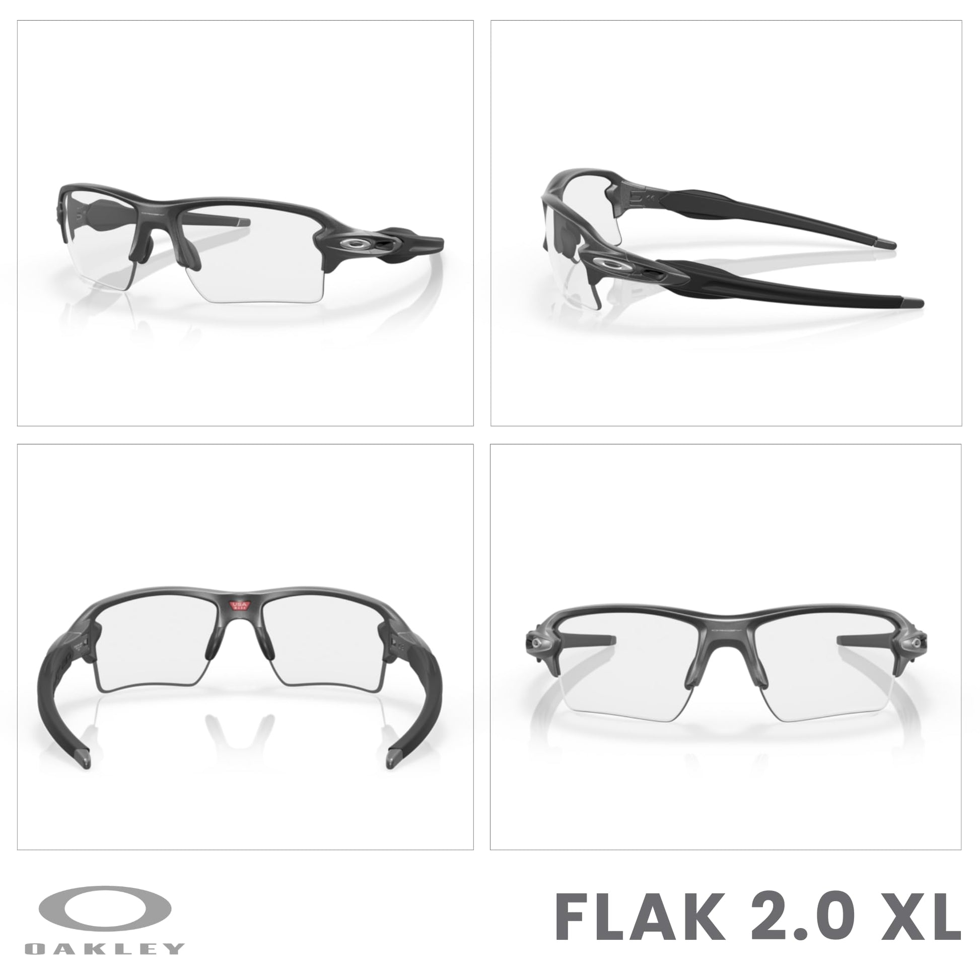 Oakley Flak 2.0 XL OO9188 Rectangle Sunglasses For Men + BUNDLE Leash + Designer iWear Care Kit - 7DAY'S