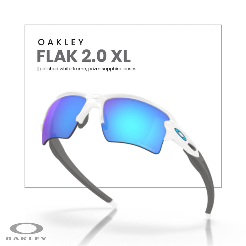 Oakley Flak 2.0 XL OO9188 Rectangle Sunglasses For Men + BUNDLE Leash + Designer iWear Care Kit - 7DAY'S