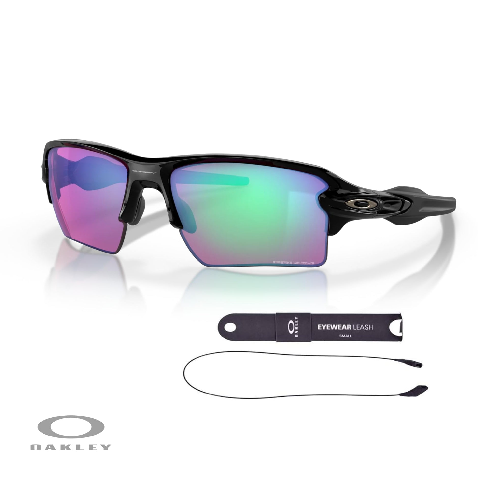 Oakley Flak 2.0 XL OO9188 Rectangle Sunglasses For Men + BUNDLE Leash + Designer iWear Care Kit - 7DAY'S