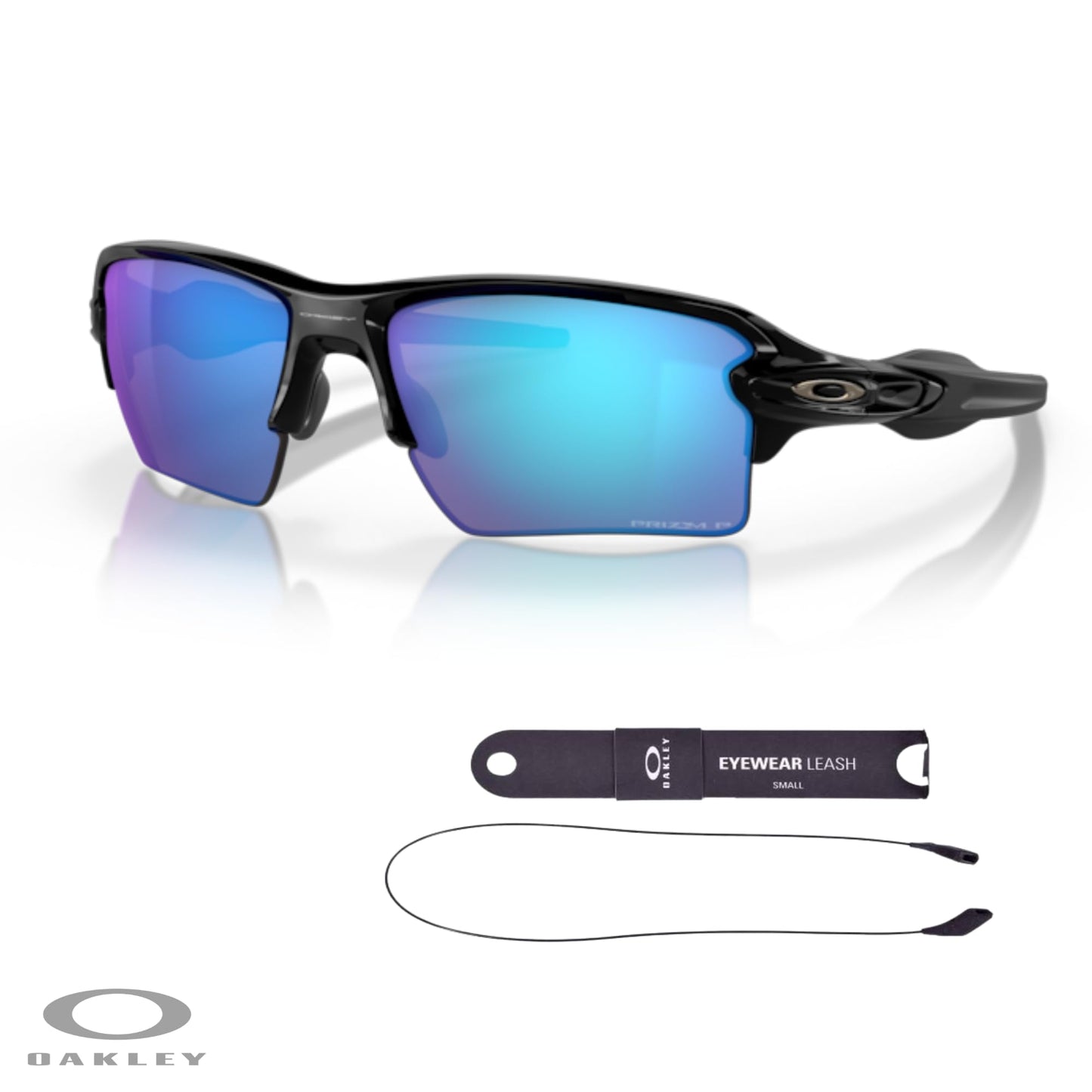 Oakley Flak 2.0 XL OO9188 Rectangle Sunglasses For Men + BUNDLE Leash + Designer iWear Care Kit - 7DAY'S