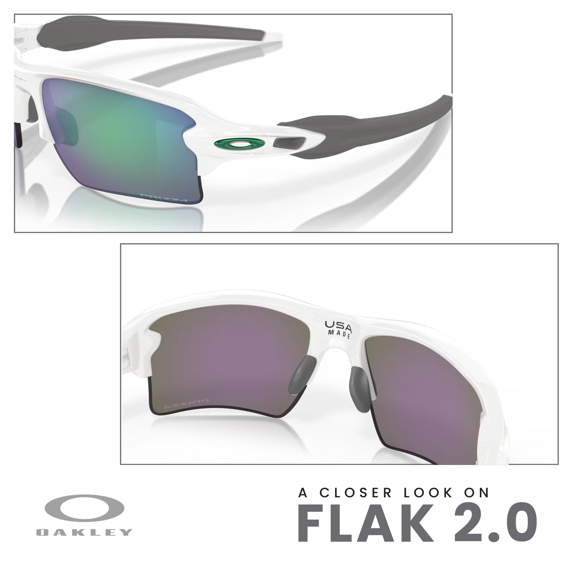 Oakley Flak 2.0 XL OO9188 Rectangle Sunglasses For Men + BUNDLE Leash + Designer iWear Care Kit - 7DAY'S
