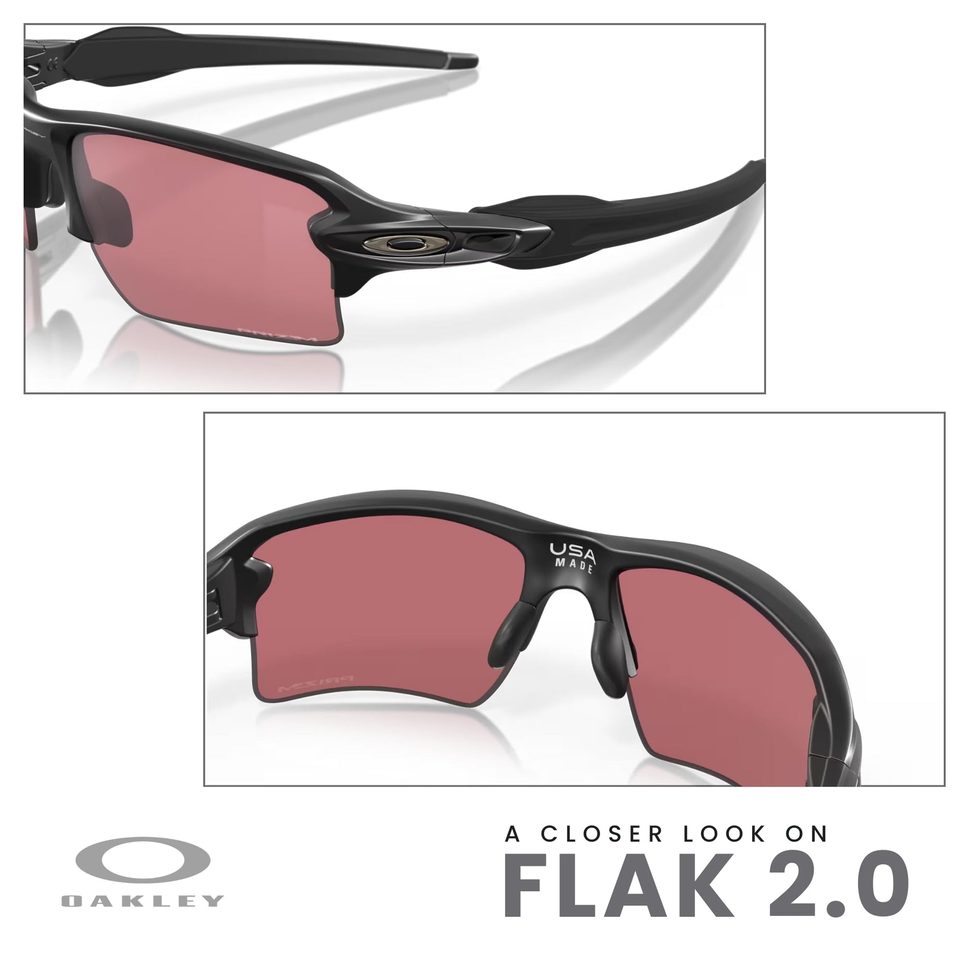 Oakley Flak 2.0 XL OO9188 Rectangle Sunglasses For Men + BUNDLE Leash + Designer iWear Care Kit - 7DAY'S