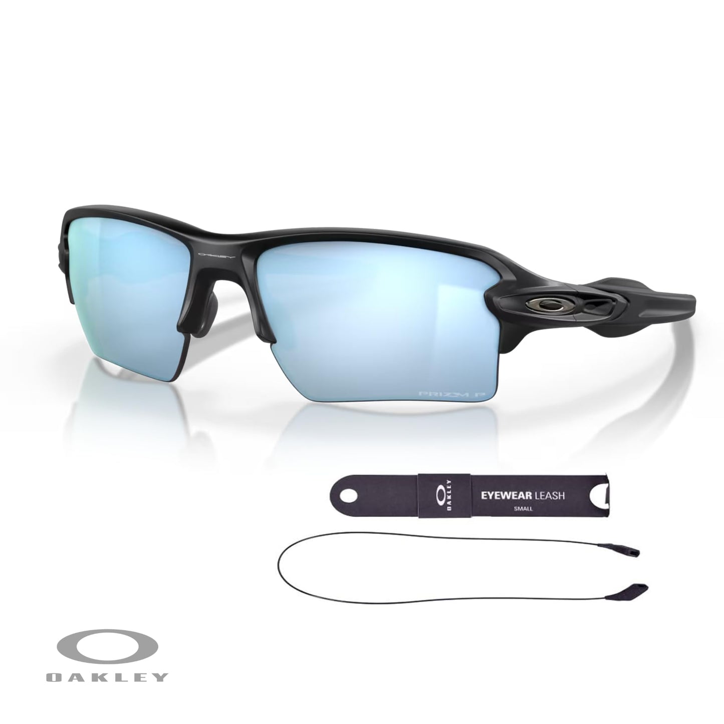 Oakley Flak 2.0 XL OO9188 Rectangle Sunglasses For Men + BUNDLE Leash + Designer iWear Care Kit - 7DAY'S